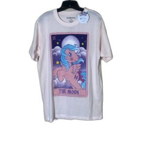 Twee My Little Pony Women Tarot Card Pink The Moon T Shirt Large Metaphysical